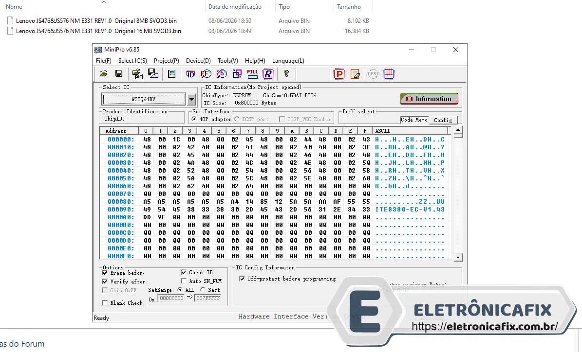 Lenovo JS476&JS576 NM E331 REV1.0  Original 16 MB SVOD3
