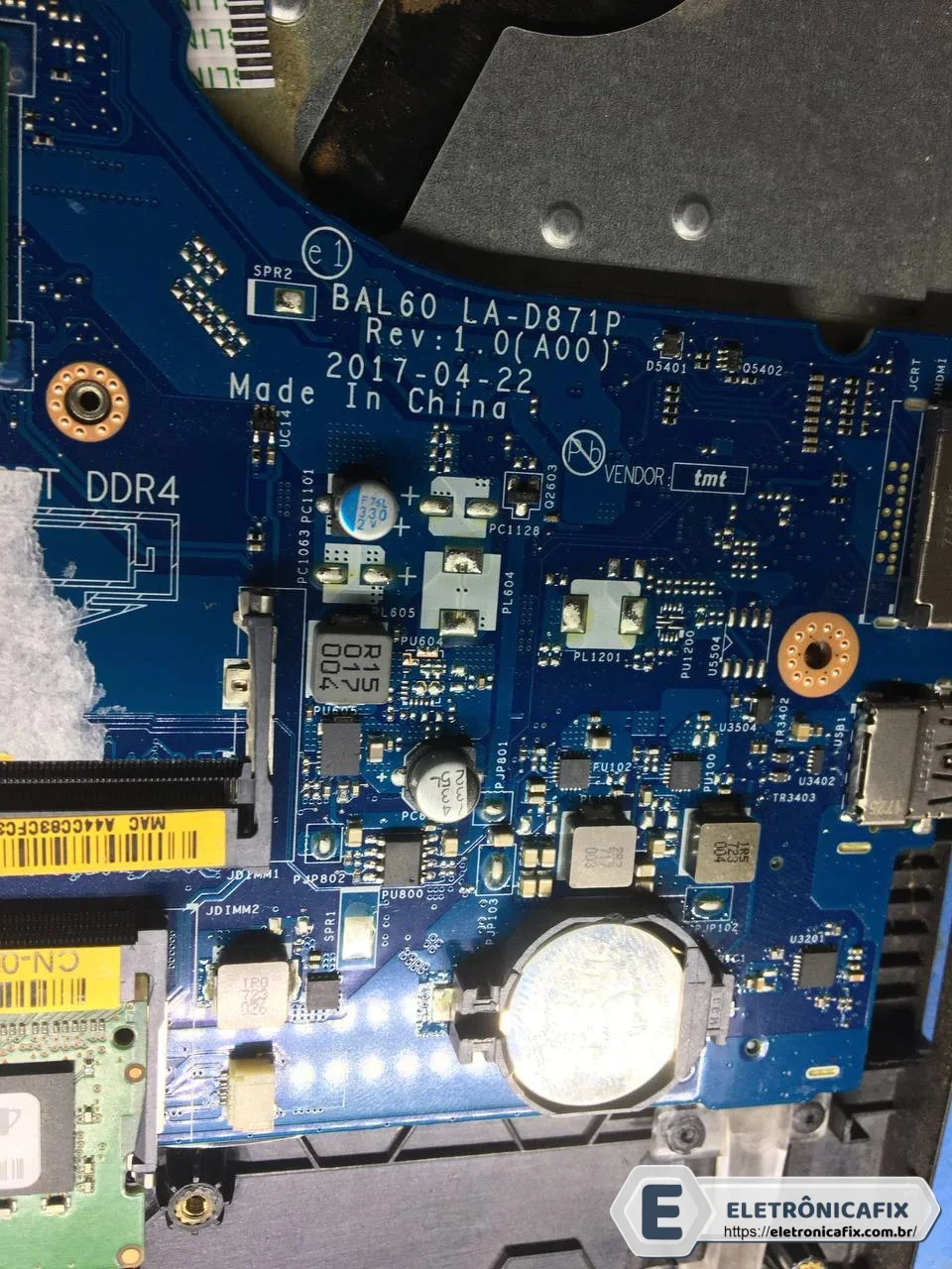 Dell  I15 5566 A40P BAL60 LA D871P REV 1.0(A00) I5-7200U ME++ Funcionando